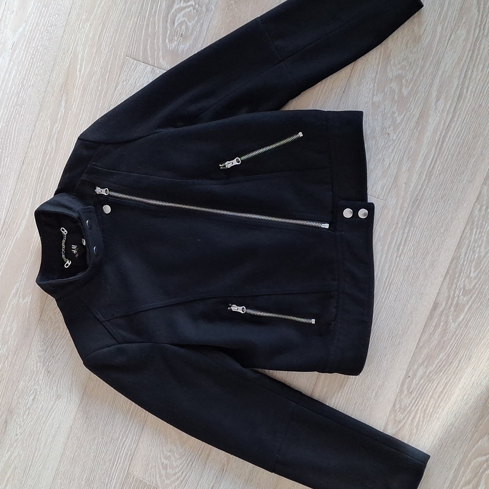 H&M Wool Bomber/Moto Jacket - XS